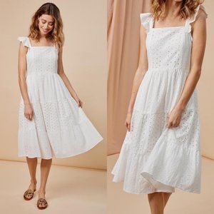 Dolan Emmylou Eyelet Midi Dress